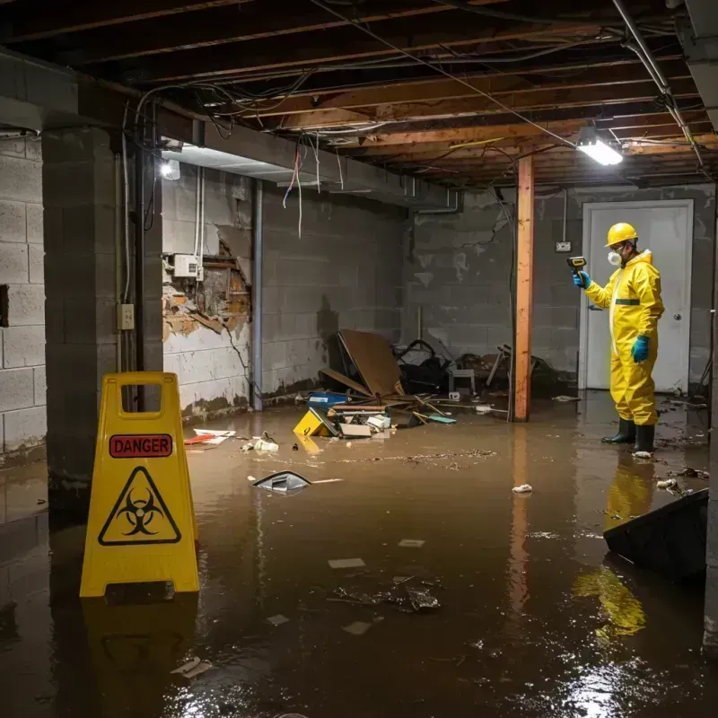 Flooded Basement Electrical Hazard in Port Lavaca, TX Property